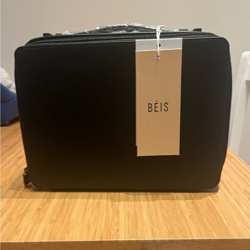 BEIS Black Cosmetic Bag Sleek Minimalist Design